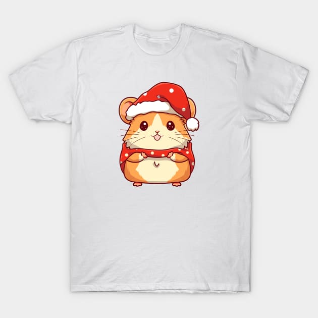 Christmas Hamster T-Shirt by Retroprints